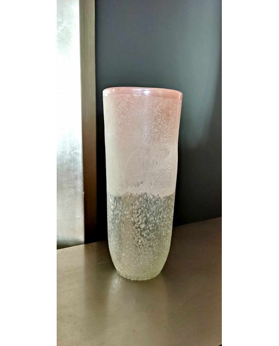 Rožinio stiklo vaza „Quartz Pink“