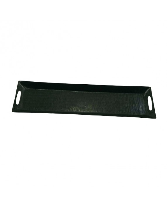 Didelis tekstūruotas metalinis padėklas „Hammered Black“