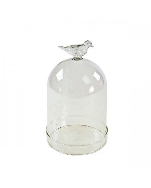 Stiklinis gaubtas su padėkliuku "Glass Bird"