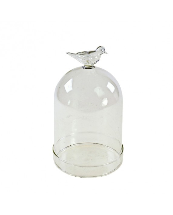 Stiklinis gaubtas su padėkliuku "Glass Bird"
