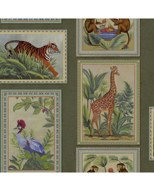 Tapetai "MENAGERIE Green" 92011
