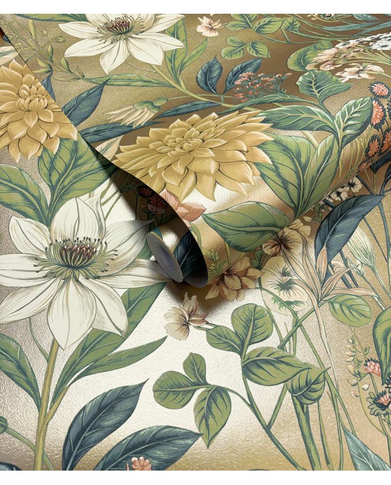 Tapetai "CLEMATIS Gold" 92060