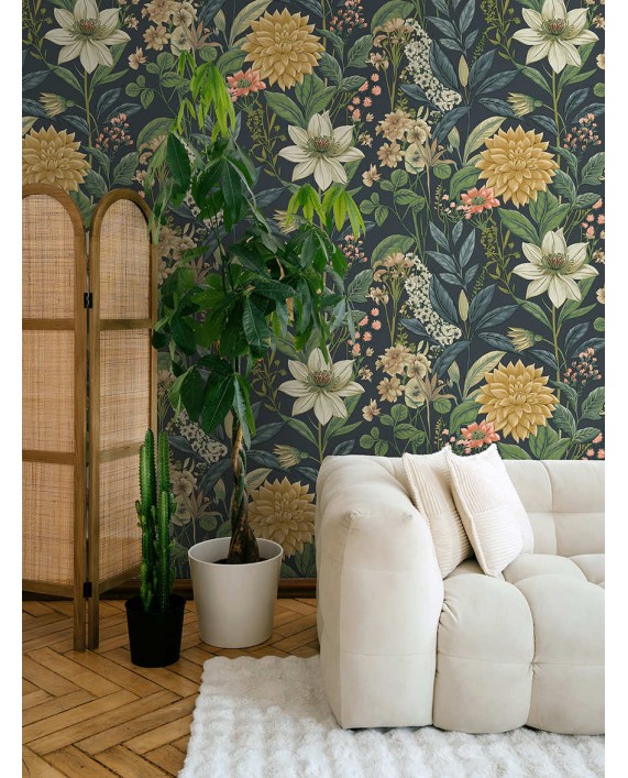 Tapetai "CLEMATIS Navy" 92062 Tapetai "CLEMATIS Navy" 92062