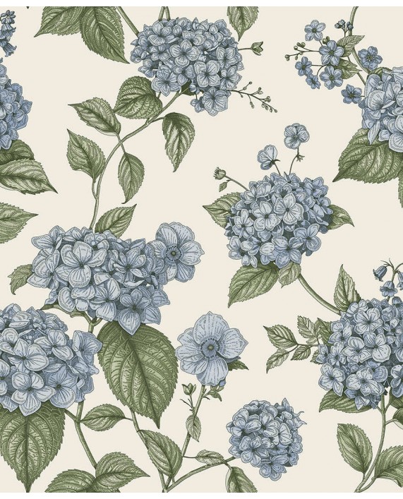 Tapetai "HORTENSIA Blue/Green" 92121 