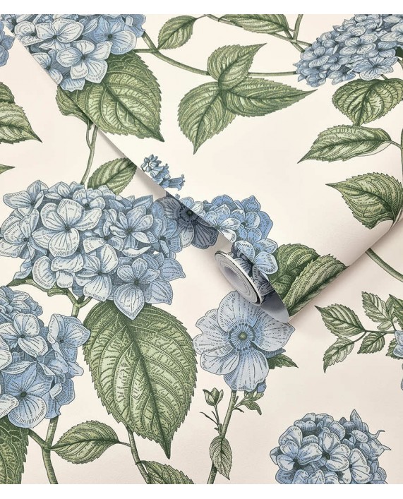 Tapetai "HORTENSIA Blue/Green" 92121 