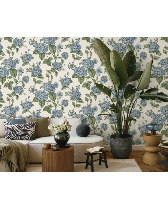 Tapetai "HORTENSIA Blue/Green" 92121 