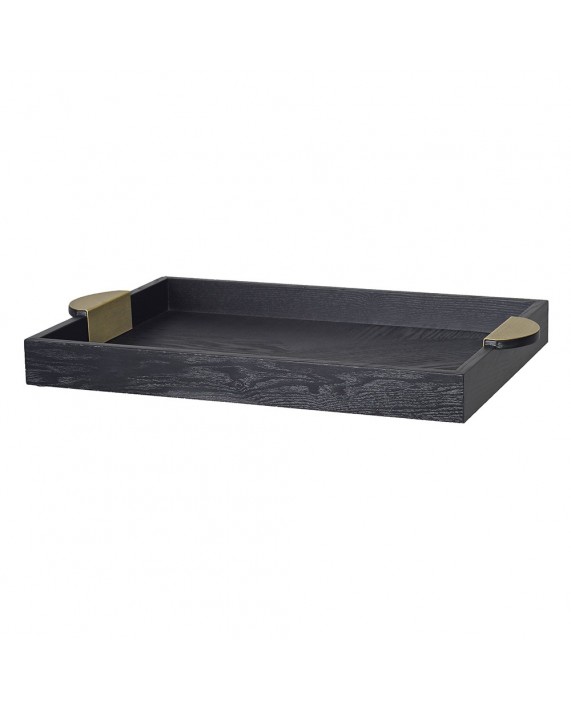 Juodas medinis serviravimo padėklas „Black Wooden“ Juodas medinis serviravimo padėklas „Black Wooden“