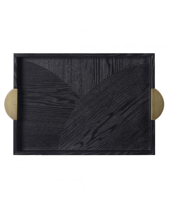 Juodas medinis serviravimo padėklas „Black Wooden“ Juodas medinis serviravimo padėklas „Black Wooden“