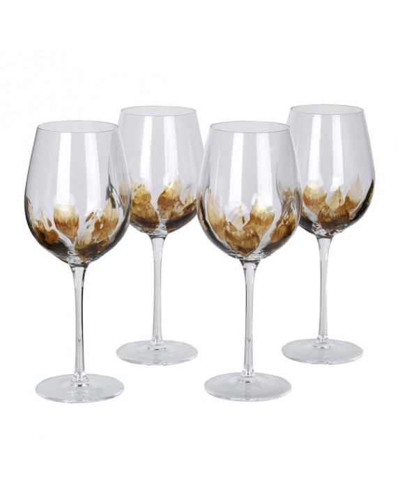 Raudonojo vyno taurės „Petal“, 4 vnt.